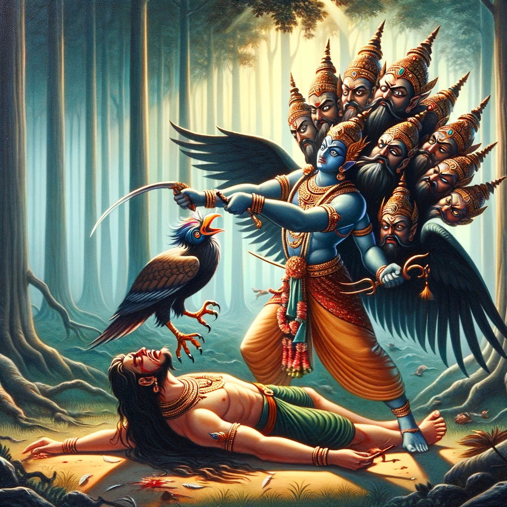 Ravana Kills Jatayu